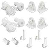 2er Set Rollo Halterung 17mm Ohne Bohren - Ersatzteile & Klemmfix für Verdunkelungsrollo, Doppelrollo, Seitenzugrollo - Weiß
