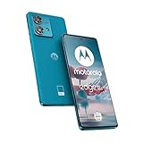 Motorola edge40 neo Smartphone (6,55'-FHD+-Display, 50-MP-Kamera, 12/256 GB, 5000 mAh, Android 13) Caneel Bay, inkl. Schutzcover + KFZ-Adapter [Exklusiv bei Amazon]
