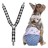 Dzmuero Läufigkeitshose für hündinnen, Hundewindeln für hündinnen, Hundewindel Hosenträger, Hunde Hosenträger, Hosenträger für Menstruationshosen für Haustiere, verstellbar und Gute Elastizität (A)