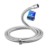 GRIFEMA Duschschlauch 2m – Flexibler Edelstahl Brauseschlauch 200cm, Anti-Knick & Leckfrei, Standard G1/2 Zoll Anschluss mit Messinganschlüssen und Dichtungen, Chrom-Silber