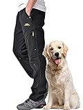 yeyity Herren Softshellhose Gefüttert Outdoorhose Wasserdicht Wanderhose Warm Skihose Snowboardhose Winddichte Thermohose Schneehose Winter Trekkinghose(MH4409,Black,36)