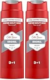 Old Spice Original 3-in-1 Mehrzweck-Shampoo für Haar, Gesicht und Körper 250 ml, langanhaltende Frische, Duft von Parfümqualität, Tiefenreinigung (Packung mit 2)