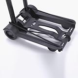 Sackkarre Handkarre klappbar Transportkarre bis 60kg Karre für Pakete, Mini Transportwagen für Pakete, Gepäck und Einkauf Anti-Rutsch Ladefläche mit Rädern & Verstellbarer Griff 2 Räder