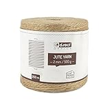 D.RECT 800011 250m Jute-Schnur Natur Braun Jute-Kordel | Packschnur Geschenk-Band Bastelschnur Dekokordel | 2mm Dicke | Für: Verpackung, DIY Kunst-Handwerk, Floristik, Dekoration