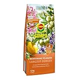 COMPO Mediterrane Pflanzen Langzeit-Dünger, Umweltschonendere Rezeptur, 6 Monate Langzeitwirkung, 1,5 kg, 50 m²