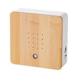 Zwitschernde – Dekorativer Natur-Sound-Lautsprecher, Holz & PP mit intelligenter Geräuschfunktion, entspannende Vogelgesangmaschine für Schlafzimmer, Wohnzimmer, Meditation, Yoga, 12 x 12 x 4