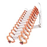 Teleskop-Leiter, Wandhalterung, zusammenklappbar, Dachbodentreppe, manueller Zugang zur Decke, verstellbar, 2,252,5 m, platzsparendes Design für einfache Lagerung