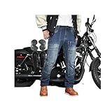 Unisex-Motorradhose Jeans for Abenteuer/Touren CE-gepanzert/abriebfest Mehrere Taschen(XX-Small)