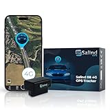 SALIND GPS - Salind 4G OBD GPS Tracker Auto, Fahrzeuge und LKWs OBD2 Stecker - Peilsender Auto mit Ortung - elektronisches Fahrtenbuch - Online weltweit Echtzeit Tracking mit App- ohne Aufladen