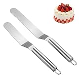 2 Stück Winkelpalette, Winkelpalette Torte, Edelstahl Streichpalette Winkelpalette Klein, Professionellen Palette Backen für Dekorieren von Kuchen Gebäck und Backen