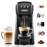 Warriors1 5 in 1 Multi Kapselmaschine für Nespresso OL, Dolce Gusto, Lavazza A Modo Mio, FAP Espresso Point Kapseln und Gemahlen Kaffee, 20 bars, 0,8 L, Automatische Kaffeemaschine für Zuhause & Büro