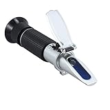 Zuckergehalt Refraktometer, RGBS Refraktometer 0-32 Brix Wein Refraktometer zur Messung des Zuckeranteils mit ATC Handrefraktometer für Winzer Wein Bier Obst Frucht usw