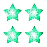 Qsvbeeqj Professionelle 4 Stern-Lichtstäbe für Tanzshows, Theater, Heimdekoration, LED, leuchtende Partyzubehör, Sternform, Party-Dekorationen