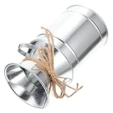 BESPORTBLE Metall Blumeneimer 10X19X105cm mit Juteband Rustikaler Vintage Eimer für Blumenarrangements Landhausstil Heimdekoration Vielseitiger Pflanzeimer für Balkon und Garten