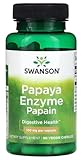 Swanson - Papaya Enzyme Papain 100 mg | Natürliche Verdauungshilfe - 90 Kapseln