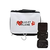 Kulturbeutel zum Aufhängen, Motiv: J'aime l'ille et vilaine