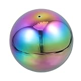 TINEASUR Garten Anti-Wide-Ball Gartenkugel-Dekor Regenbogen blickender Ball poliert hohl edelstahlkugeln Light Bulb reflektierende Kugel reflektierende Gartenkugel Rostfreier Stahl Colorful