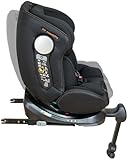 Casualplay Revol XL Isize Autokindersitz drehbar mit Isofix und Fußstütze, Gruppe 0 1 2 3 von 0 bis 12 Jahren oder von 40 bis 150 cm Höhe und SPS Seitenschutzvorrichtung, schwarz