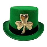 Kostüm-Zylinderhut für Herren, St. Patrick's Day, Kopfbedeckung, Glückssymbol, grüner irischer Hut – für Erwachsene, Teenager, Frauen, ältere Magier, Bühnenaufführung, Party, Rollenspiele