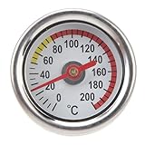 Öltemperaturmesser, M20 X 1,5 Motoröltemperaturanzeige 0 Bis 200 ℃ Einfache Installation Robustes Metall Motorrad-Öltemperaturanzeige