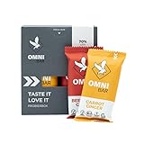 OMNIbar Müsliriegel Probierbox - Veganer BIO Haferriegel mit 70% weniger Zucker | aus glutenfreien Haferflocken | Veganer Gesunder Snack für Zwischendurch | Energieriegel für den Alltag
