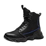 Sicherheitsstiefel Herren Wasserdicht,Hoch Arbeitsschuhe Herren Leder Schutzschuhe Anti-Punktur Stahlkappenschuhe Safty Stiefel Stiefeletten Rutschfeste Sicherheitsschuhe Anti-Smashing Arbeitsstiefel