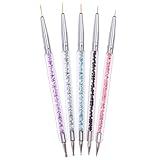 Nagel Pinsel Set,5 Stück Nageldesign Pinsel Profi Detail Fine Nails Gel Nails Brush Nail Art Dotting Tools Nail Art Liner Pinsel Nagelverlängerung Gelpinsel für DIY Nail Art Design