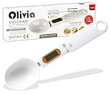 IPEA Digitale Löffelwaage zum Messen von Lebensmitteln in der Küche – Genauigkeit von 1 g bis 500 g – mit Display – Dosierer zum Wiegen und Dosieren kleiner Mengen von Lebensmitteln - Küchenwaage