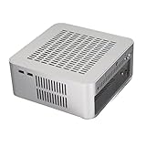 Computergehäuse, Aluminium HTPC Gehäuse mit Vollständigen Öffnungen, ITX Desktop Computergehäuse, Silber