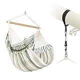 LA SIESTA® Domingo Hängesessel & Baum- & Pfosten-Befestigung - Wetterfest Hängesessel für Indoor Outdoor, Sitz Hängeschaukel für Garten Balkon, Groß Hängesessel für 2 Personen - Comfort Size, Cedar