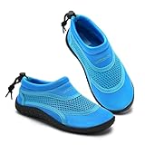 WateLves Wasserschuhe Kinder Jungen Mädchen Badeschuhe Kleinkind Schwimmschuhe Strandschuhe Aquaschuhe(Aqua,Größe 27)