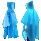 Regenponcho Kinder Wasserdichte, Wasserdichter Regenponcho für Kinder Größe von 110-160 cm, Leichter Regencape Regenschutz PEVA Regenmantel mit Kapuze, für Mädchen Jungen Wandern Camping