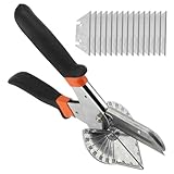 Gehrungsschere, 45 Bis 135 Grad Verstellbar Winkelschere, Kabelkanal Schneider Zum präzisen Schneiden von Weichholz Kunststoff PVC mit 15 Ersatzklingen