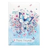goldbuch 43 155 Freundebuch Schmetterlingsgarten, Freundschaftsbuch im Format DIN A5 mit 84 illustrierte Seiten, für Kita, Hort und Grundschule, für Beste Freunde in der Schulzeit, Kunstdruck Einband