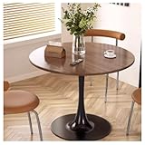 Moderner runder Esstisch, 70 cm, MDF-Platte für 4 6 Personen, kleine Küchen- und Esszimmermöbel, Freizeittisch für Wohnzimmer