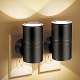 Nachtlicht Steckdose Oberen und Unteren Beleuchtung Ultrahelles , 2 Stück Dimmbares Nachtlampe Warmweißes LED Nachtlicht 0-100LM Einstellbare Helligkeit für Schlafzimmer, Küche, Flur, 3000K-4500K