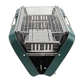 Tragbarer Holzkohlegrill, Campinggrills, 410 Edelstahl, Grillkoffer, Faltbarer Tischgrill, Holzkohle-Mini-, Mini-Grill für Camping, Picknicks, Grillen Im Hinterhof