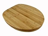 ADOB WC Sitz Klobrille Bambus dunkel Bamboo Natur, umweltfreundlich, warm, rostfreie Edelstahlscharniere, universalpassend, 33332
