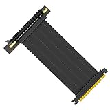 LARUISEE High Speed PCI für Express 16x Anschlusskabel Grafikkarten Verlängerung Port Adapter für GPU mit Antijam 90° Pcie X16 Kabel
