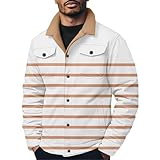 Winterjacken für Herren, mehrere Taschen, Knopfdruck, Fleecejacke, schwer, winddicht, bauschig, lässig, mit Fleece gefüttert, Thermomantel, Schnee, Skifahren, Wandern, warm, gemütlich, Freizeit