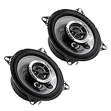 Veemoon 2St Koaxiale Autohupe Stereo-Lautsprecher Auto koaxiale Hupe Autohupenlautsprecher aussenlautsprecher Loudspeaker 150 Watt Autolautsprecher Koaxiallautsprecher im Auto Black