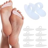 XENQITO 4 Paar Hammerzehenkissen, Hammerzehenpolster Korrektoren, Hammertoe Corrector, Gel Zehenkorrektor, Silikonzehe gewellt Korrektor für Reduziert Schmerzen und Reibung, für Frauen und Männer