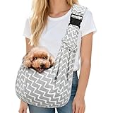 VGECEE Hundetragetasche Bis 7.5KG Tragbare Hundetasche Wandern Tragetasche Fronttasche Hund Hunderucksack Hundetragetuch Reisetasche Umhängetasche Hundetragebeutel Tasche Haustiere für Spaziergang