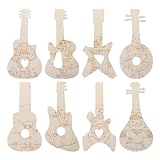 MILISTEN 8-teilige DIY-Holzgitarre für Kinder – 8 Verschiedene Designs – Thanksgiving-Geschenk für Kinder für Jungen und Mädchen, Basteln, Kunst, Geburtstagsparty, Musik-Mottoparty