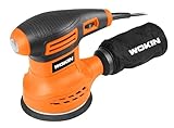 Wokin Exzenterschleifer, zufällig, 280 W, mit Frequenzregler 6000 – 13.000 OPM, Platte 125 mm, Spannung 230 V, Staubbox, 3 Glaspapiere enthalten