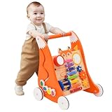 Baby Push & Pull Lauflernspielzeug, laufhilfe für baby ab 1 jahr– Holzspielzeug mit Musik und Formsortierer, Montessori-Multifunktionsspielzeug,Lauflernwagen holz, Geschenk für Jungen und Mädc