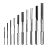 SWAWIS 10 Stück H7 Gerader Schaft HSS Reibahle Set, 3-12mm Maschinenreibahle für Holz- & Metallbearbeitung zur Verbesserung der Genauigkeit bei der Bohrungsbearbeitung