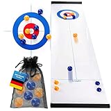 all Kids United® Curling Table-top Spiel-Set - Familienspiel Eisstockschießen Brettspiel - Bowling auf EIS Tischspiel Reisespiel für Kinder und Erwachsene