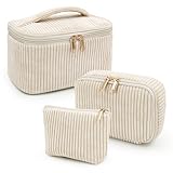 beifon 3er Set Kosmetiktasche Kulturtasche Damen, Kulturbeutel Make Up Tasche, Tragbare Schminktasche Makeup Bag Waschtasche Groß Frauen Mädchen für Alltag und Reisen