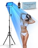 Solarium Für Zuhause,460NM&480NM Bräunungslampe,50W Superleistung Schnelle Gesichtsbräuner,Volles Blaues Licht Bräunungslicht Solarium für Den Heimgebrauch Gesicht Und Körper
